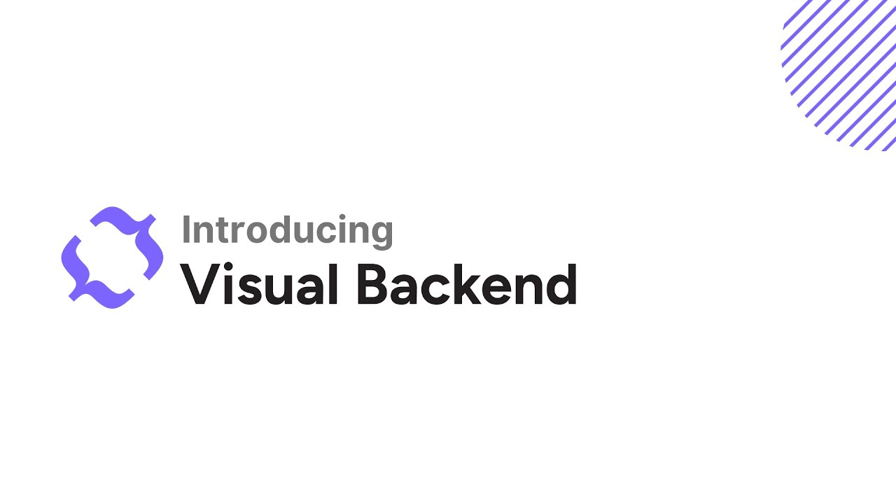 Visual Backend demo video
