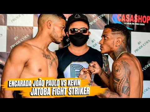 Pesagem e encarada para a luta principal do Jatoba Fight Striker