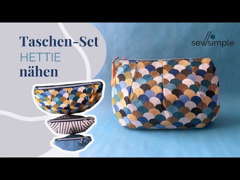 ✂️ Taschen-Set HETTIE nähen | mit Abnähern und Reißverschluss | PDF-Schnittmuster zum Download