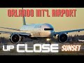 4K UP CLOSE SUNSET RUSH PLANE SPOTTING ORLANDO INT L AIRPORT MCO AVIATION 01 26 23