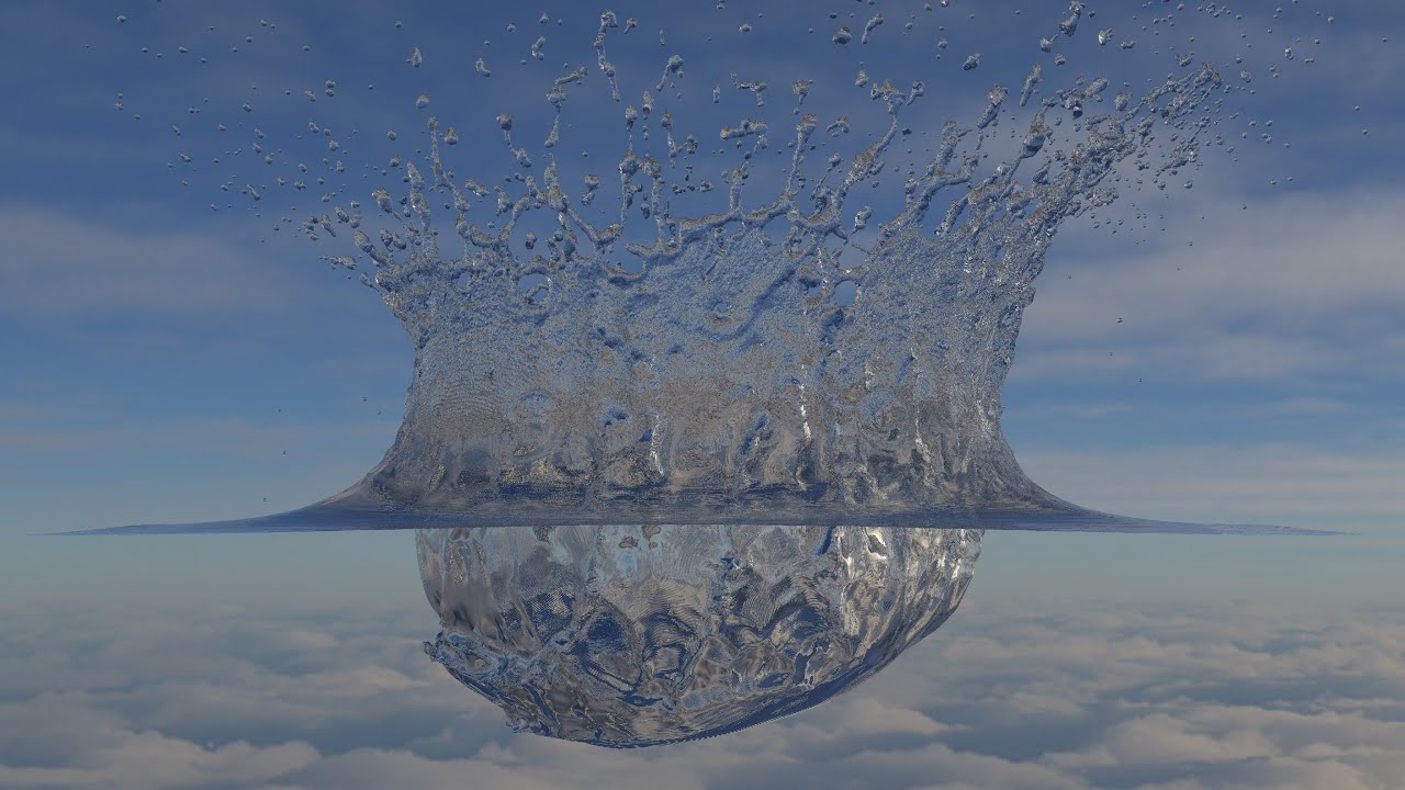 1 billion voxel raindrop simulation