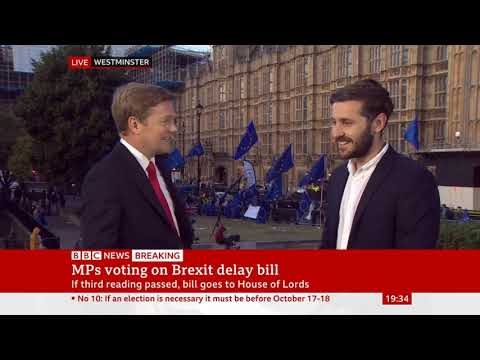 MPs vote on Brexit delay bill - Joe Owen, BBC News