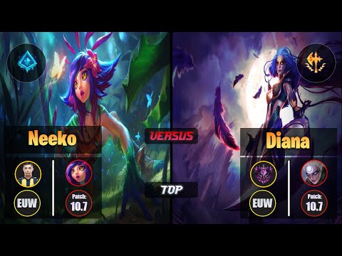 Bolulu NEEKO (Top) [Glacial Augment] VS DIANA - Master EUW Patch 10.7