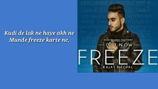 Freeze Lyrics – Rajat Nagpal upload By Lyrics TV