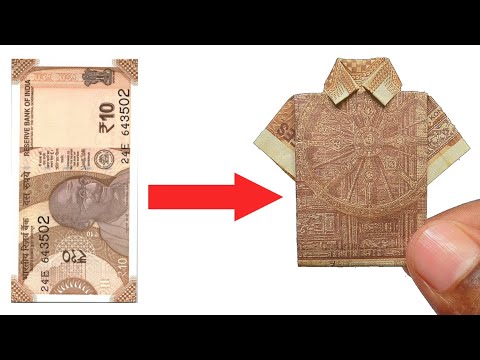 How to make Simple Shirt with New 10 Rupees Note | 10rs Simple Shirt | Make At Home