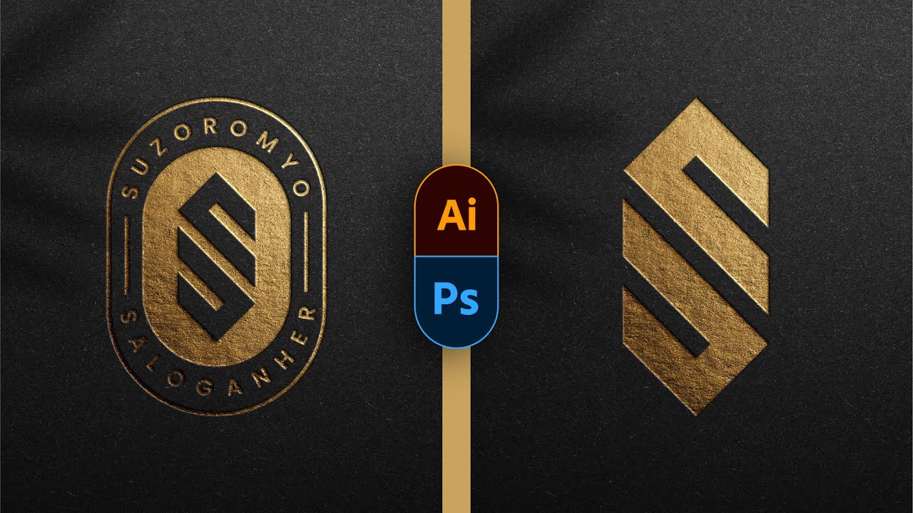 Gold luxury Letter S logo | Grid Letter S Logo | Monogram S Logo