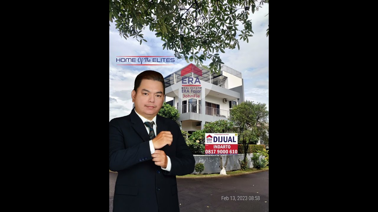 For Sale 3 Story Beautiful Semi Furnished House with SHM Pakuan Hill, Bogor View of Mount Salak, Mount Gede Pangrango
