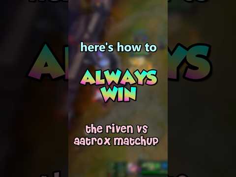 How to ALWAYS Beat Aatrox as Riven #riven #toplane #leagueoflegends