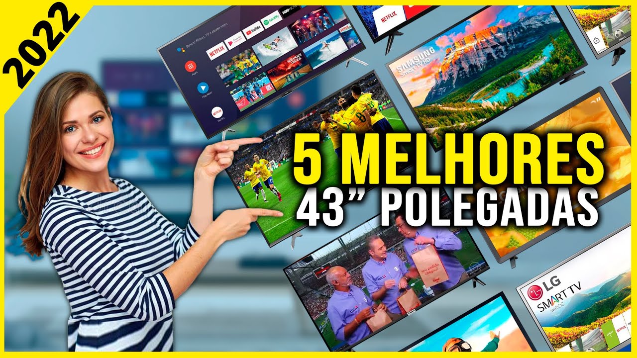 As 5 Melhores Tv 43 polegadas Em 2022! // Tem Boa e Barata, 4K, Samsung e Outras