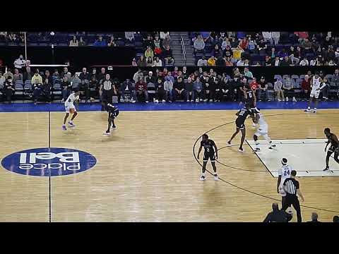 Derrick Tezeno of Stephen F. Austin Lumberjacks sinks shot from half court vs. Middle Tennessee