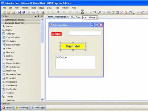Visual Basic 2008 for Beginners: Tutorial 2 - Common properties