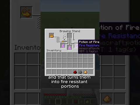 How to Make a FIRE RESISTANCE POTION in Minecraft #shorts #minecraft #tutorial #potion #potions