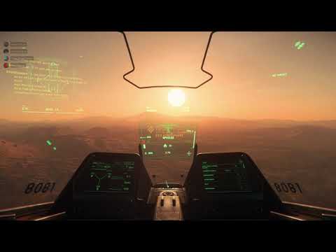 Star Citizen 3.5.1 Flying in to the sunset in a Gladius!