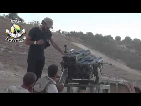 استهداف حاجز تل الحماميات براجمة صواريخ كاتيوشا من قبل ألوية الأنصار في محافظة حماة