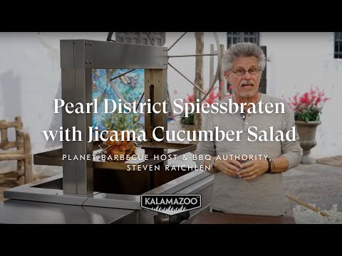 Steven Raichlen's Pearl District Spiessbraten with Jicama Cucumber Salad