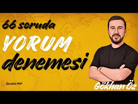 66 Soruda YORUM DENEMESİ (KPSS-AGS-TYT DENEME)