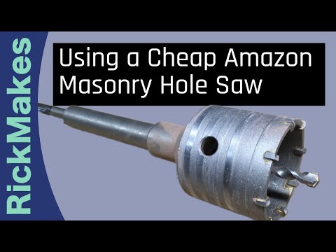 Using a cheap masonry hole saw