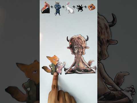 Zootopia 2 Yax With Judy x Nick with emojimixing! #emojimixing#emojimix#drawing#zootopia2#judyhopps