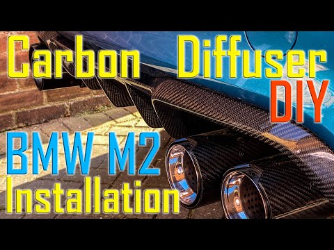 BMW M2 F87 installation of CARBON FIBER DIFFUSER