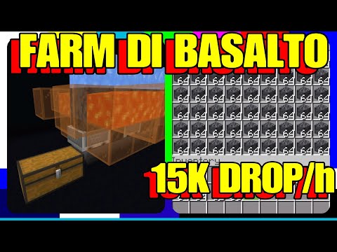 FARM BASALTO: 15'000 BASALTO/H | MINECRAFT SURVIVAL ITA EP. 81 | MCPE Bedrock PS4 ITA