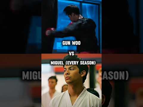 Gun Woo vs Miguel every season#bloodhounds#cobrakai#shorts