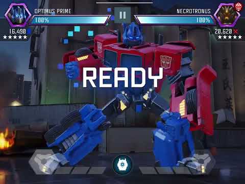 Bullying Necrotronus in Darkness of Eternity with 5 star Optimus Prime with Optimus Maximus synergy
