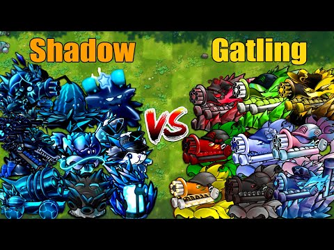 PVZ 1 Fusion 3.3 Challenge!! Team Shadow VS Team Gatling VS 300 Zombie Random - Who Will Win?