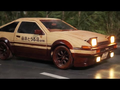 Iinitial d toyota ae86—How to make a drifting AE86 (wood carving car with remote control)