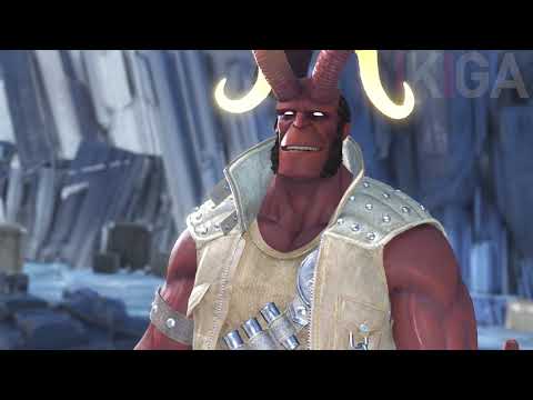 HELLBOY ALL MIRROR MATCH DIALOGUES & VICTORY ANIMATION WINNING POSE - INJUSTICE 2 2020