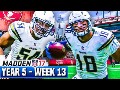 Madden 17 Chargers Franchise Year 5 - Week 13 @ Buccaneers | Ep.109