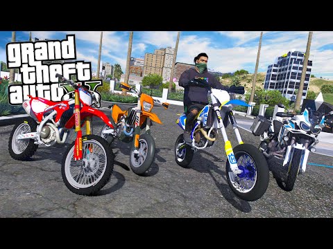 I Steal The Best Bikes With Franklin (Ktm,Honda,Husqvarna..) - GTA 5 GANGSTER LIFE MOD (6) #7