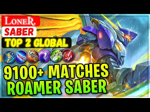 9100+ Matches Roamer Saber Deadly One Shot Combo [ Top 2 Global Saber ] Lᴏɴᴇʀ. - Mobile Legends
