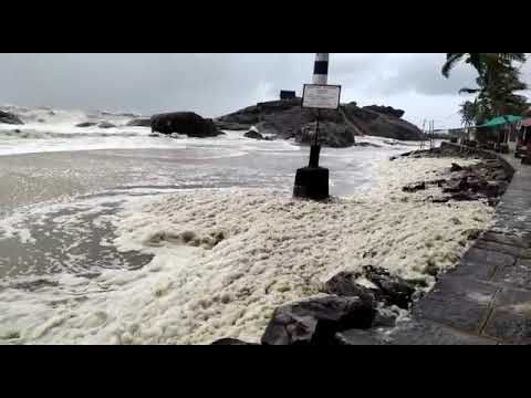 Kaup beach ||BEACH VIDEO || SPECIAL RAIN || CYCLONE ||