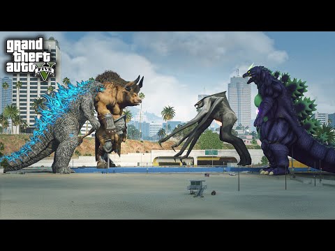 Godzilla, Minotaur Vs Super Godzilla, Female Muto ( GTA V Mod )