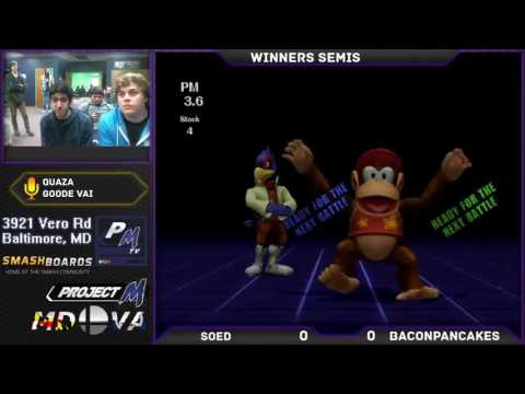 Project M @ Xanadu 11/21/16 Winners Semis - SoED (Falco) vs BaconPancakes (Diddy Kong)