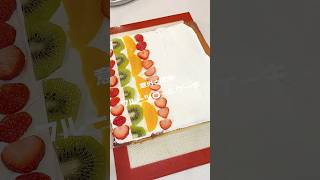 意外と簡単!フルーツロールケーキ #お菓子作り #簡単レシピ #おうちスイーツ #ロールケーキ#フルーツケーキ
