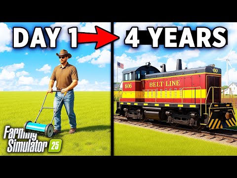 I Survived 4 Years on the Flat Map! Farming Simulator 25 - FULL MOVIE!