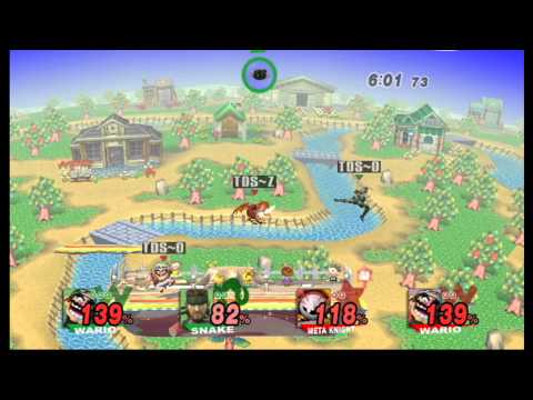 SSBB: Leo Itou(Wario) & DaRk(Snake) vs Zora(MK) & -Ozi-(Wario) - WiFi - Friendly Team Battle