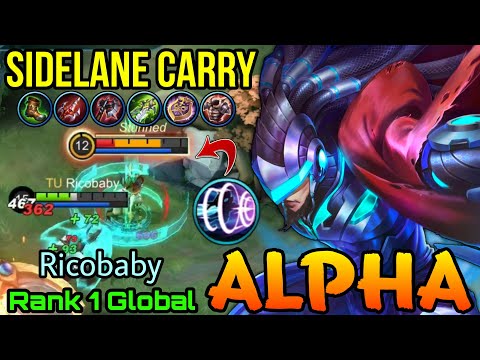 Sidelane Alpha Deadly Ultimate Spear! - Top 1 Global Alpha Ricobaby - MLBB