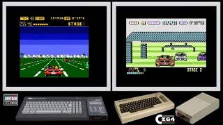 CPC vs C64 : OUT RUN (Side by side comparison)
