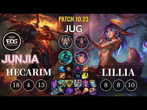 EDG JunJia Hecarim vs Lillia Jungle - KR Patch 10.23