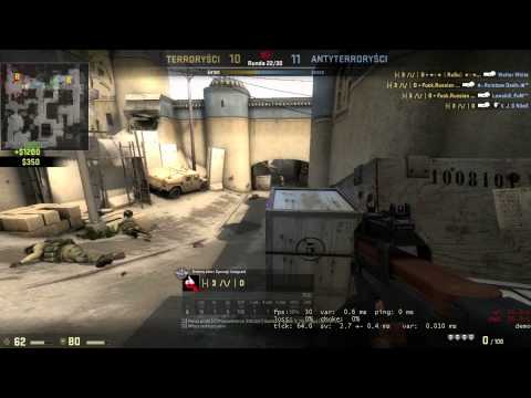 CS:GO ACE HENIO - 1vs5 deffence B - P90 (Dust2)
