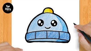 #116 How to Draw a Cute Beanie Hat - Easy Drawing Tutorial