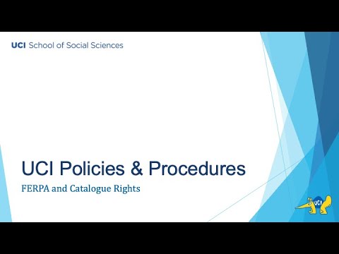 Policies & Procedures: FERPA & Catalogue Rights