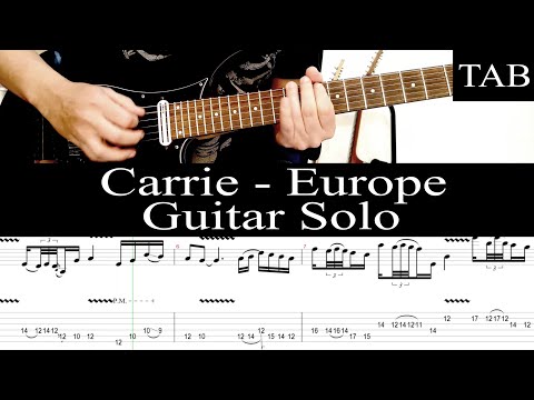 CARRIE - Europe (John Norum): SOLO guitar cover + TAB