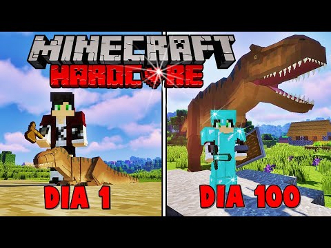 SOBREVIVI 100 Dias em um MUNDO cheio de DINOSSAUROS!