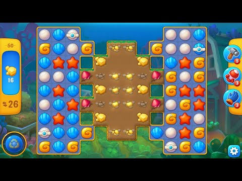 Fishdom level 50 - 26 Moves - No Boosters