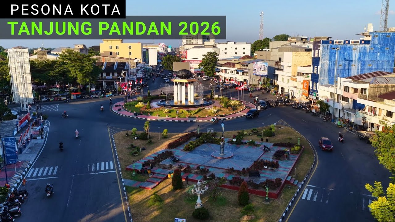 Pesona Kota Tanjung Pandan Pulau Belitung 2026 dari Udara dengan Drone