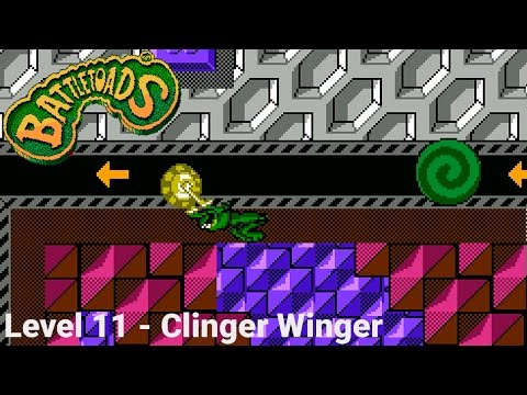 Battletoads - Level 11 - Clinger Winger (NES) ◀1440P/60▶
