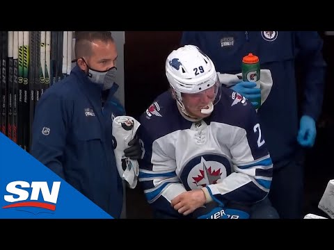 Laine Leaves Game Favouring Wrist After Shoving Match With Giordano